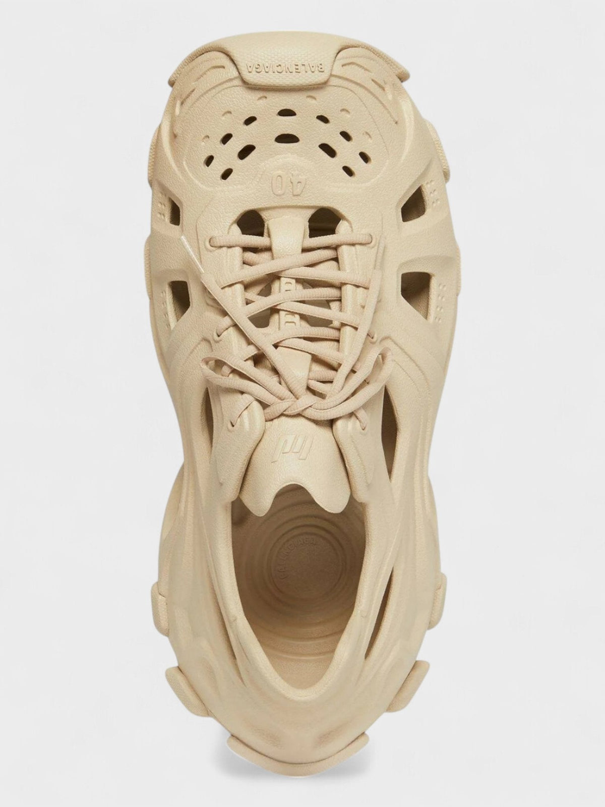 Balenciaga HD Caged Lace Up Sneakers Taupe