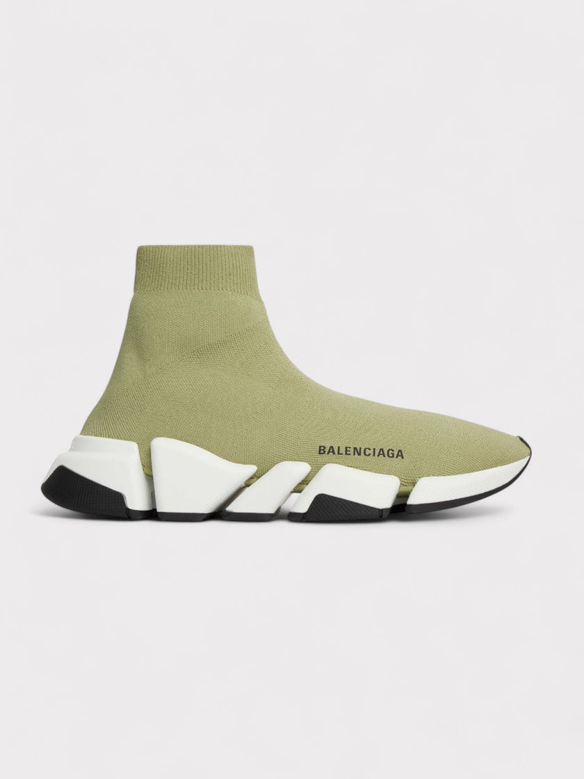 Balenciaga Speed 2.0 Recycled Trainers Knit Green