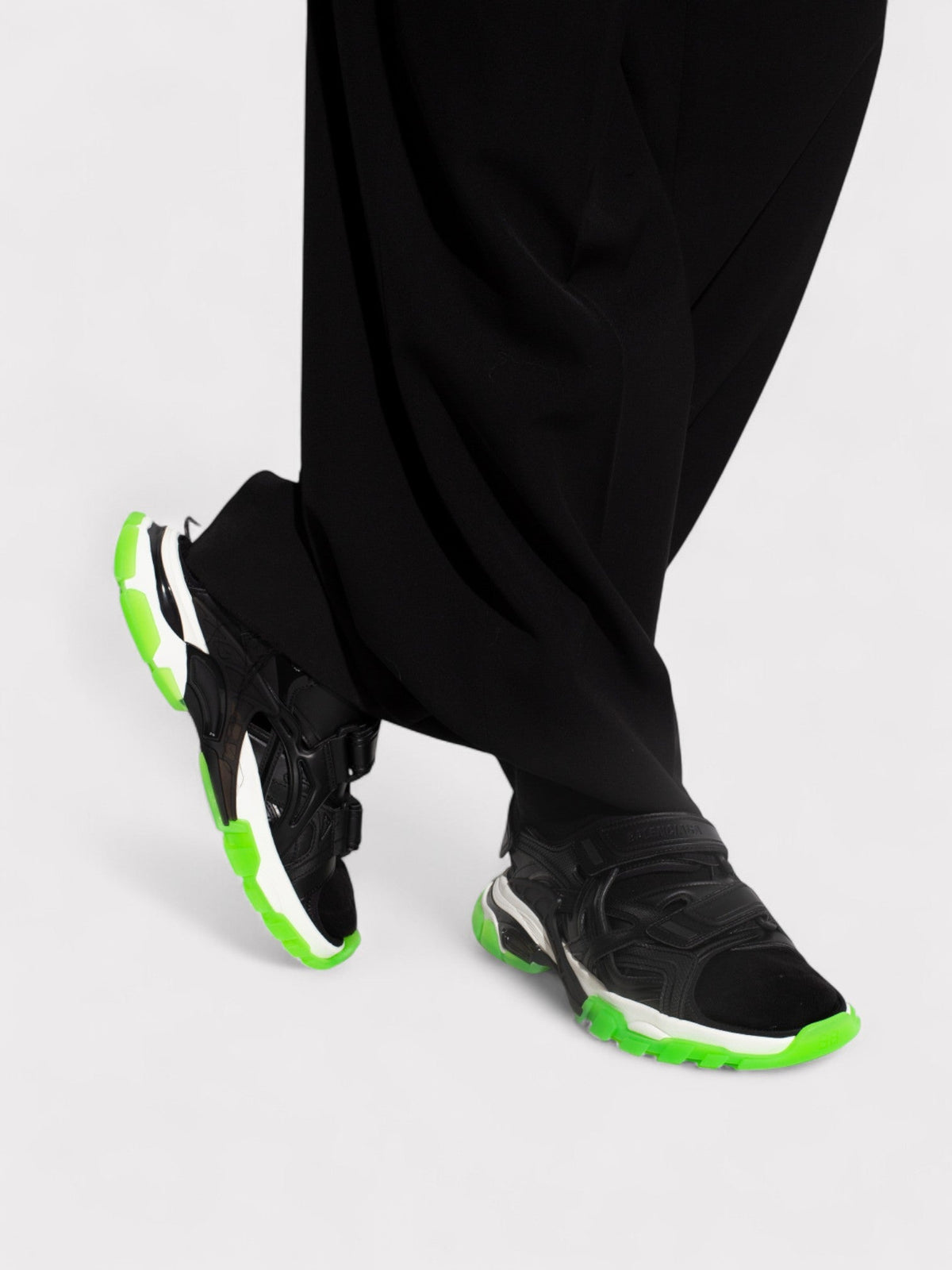 Balenciaga Track Sandals Clearsole Black Green