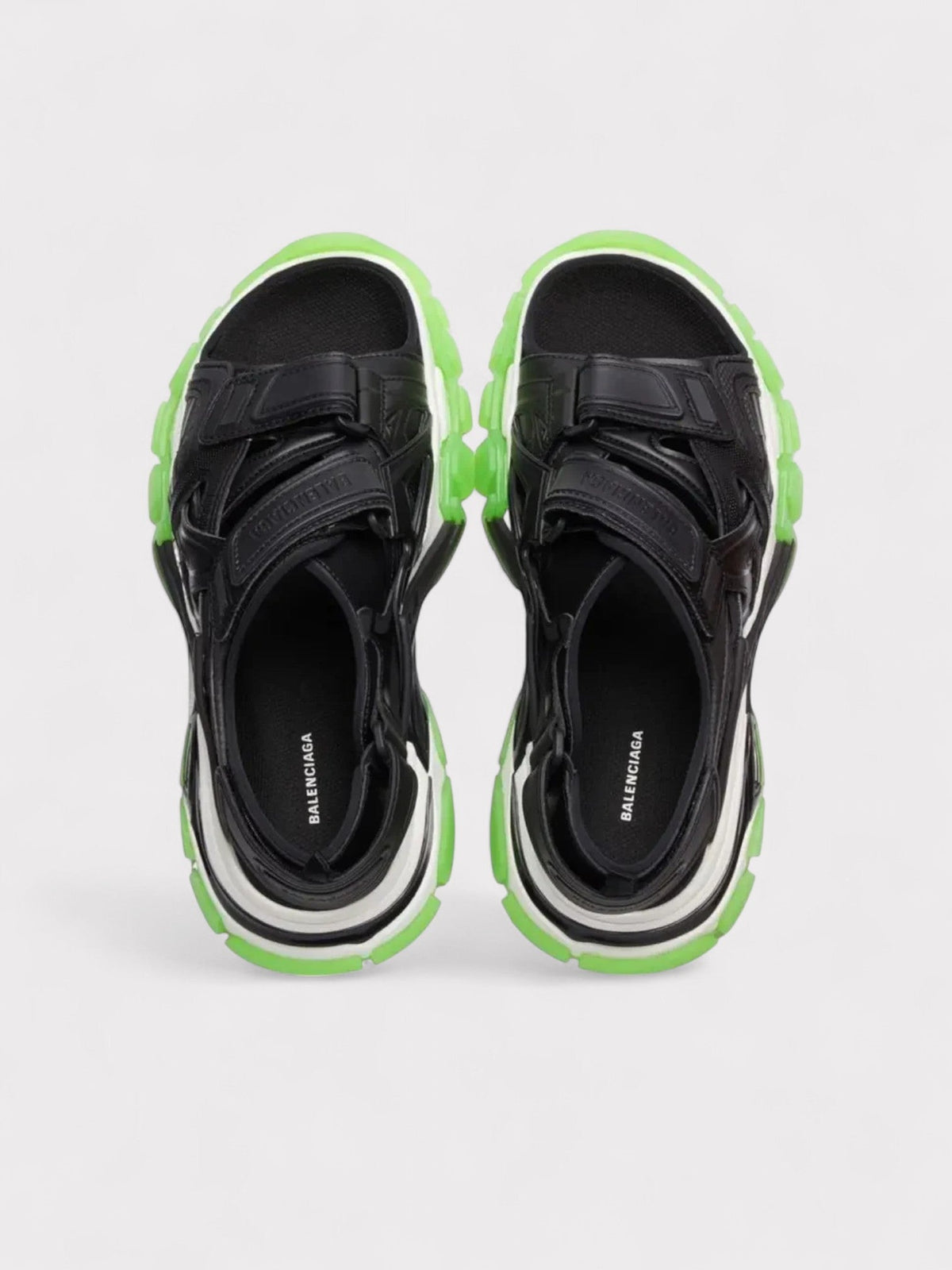 Balenciaga Track Sandals Clearsole Black Green