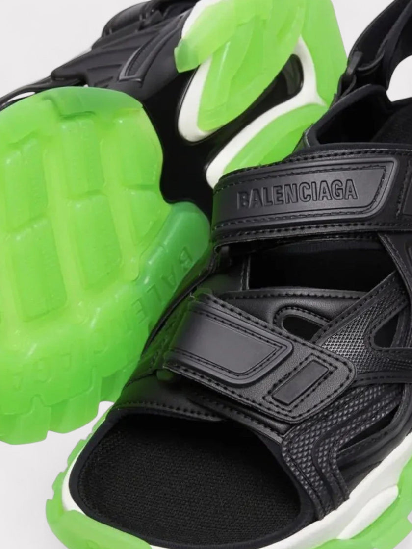Balenciaga Track Sandals Clearsole Black Green
