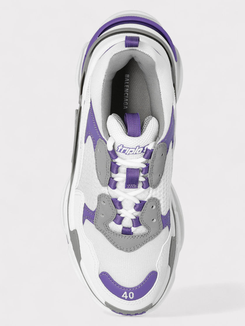 Triple S Wmns White Purple