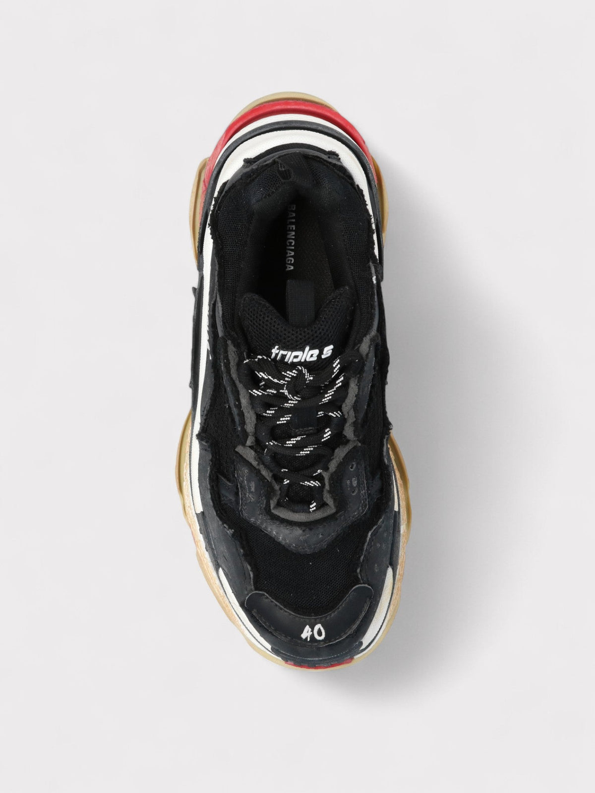 Balenciaga Wmns Triple S Sneaker 'DIY - Black Red'