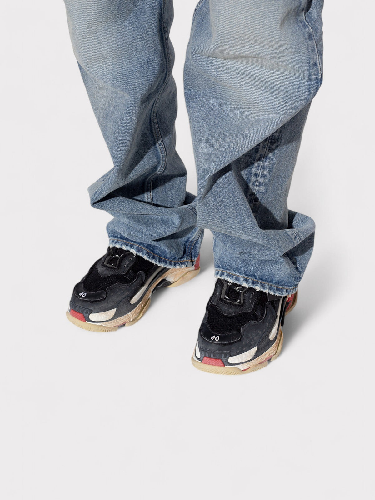 Balenciaga Wmns Triple S Sneaker 'DIY - Black Red'