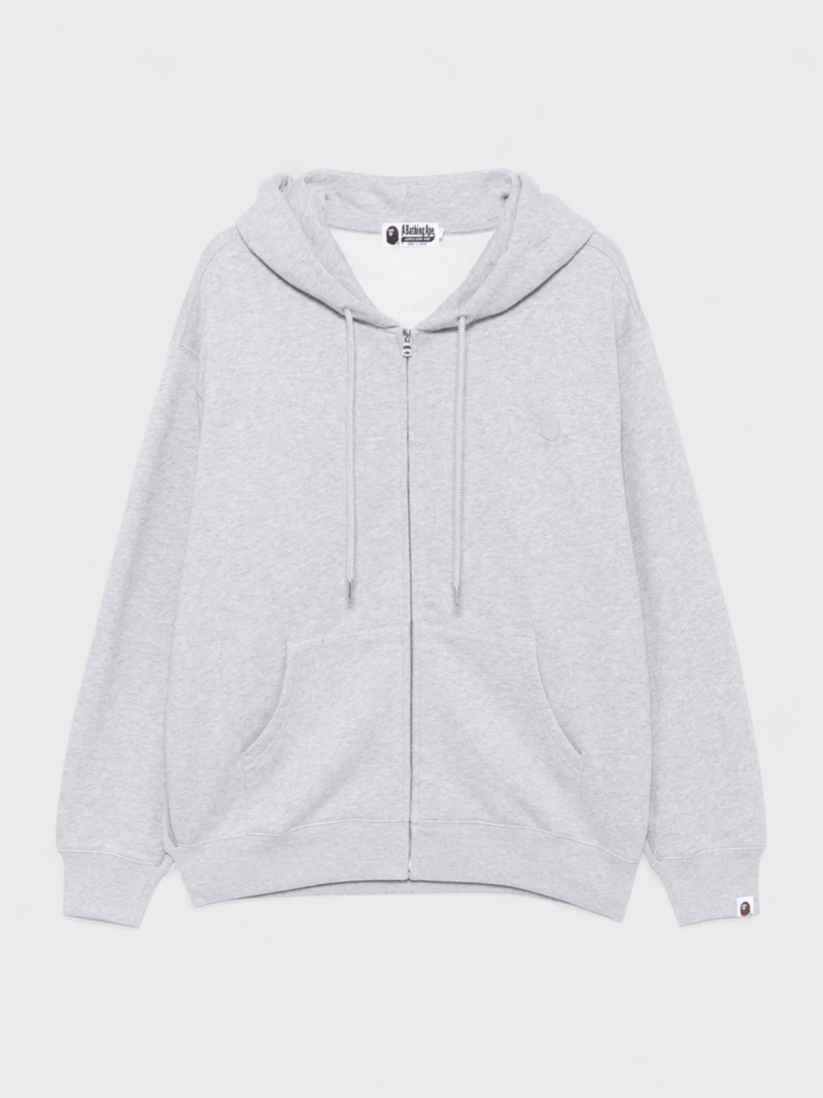 Bape One Point Zip Hoodie Grey
