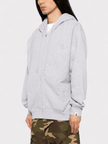 Bape One Point Zip Hoodie Grey