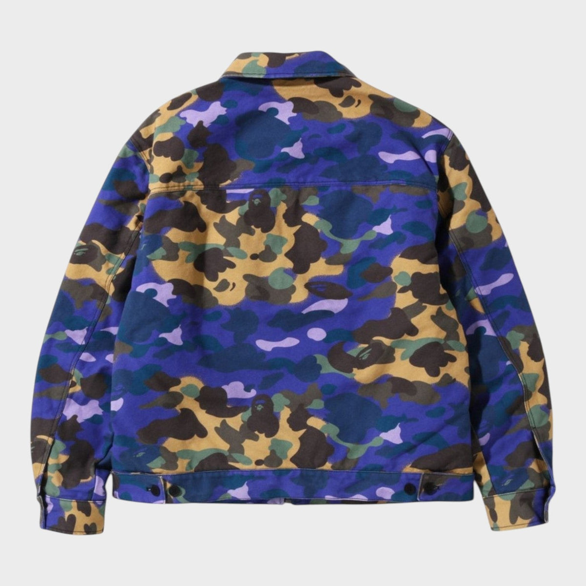 Bape Mix 1St Camo Duck Trucker Jacket Purple