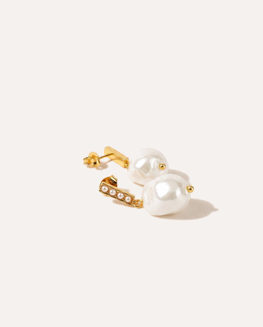 Baroque Bar Pearl Earrings