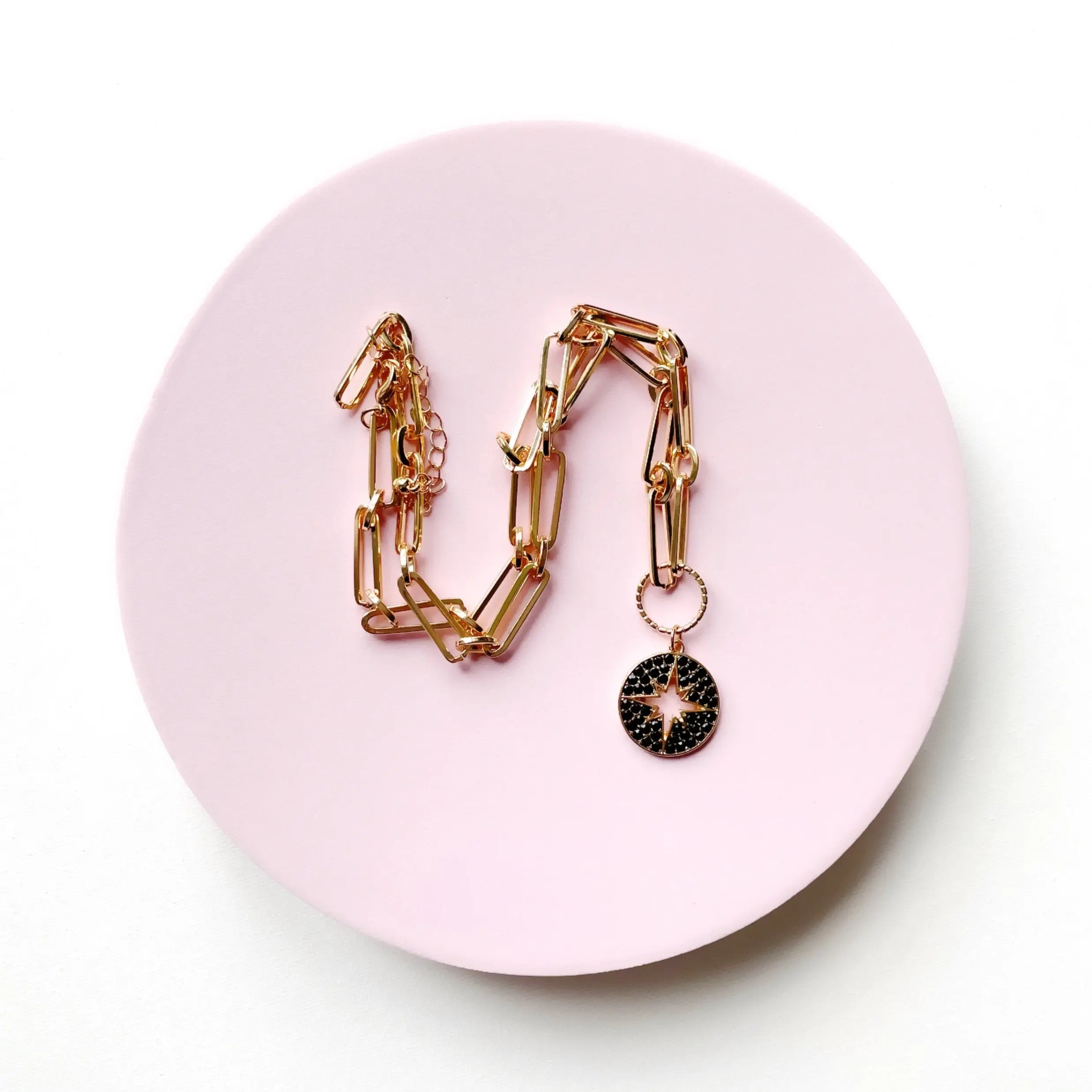 Nova Star Burst Large Link Necklace