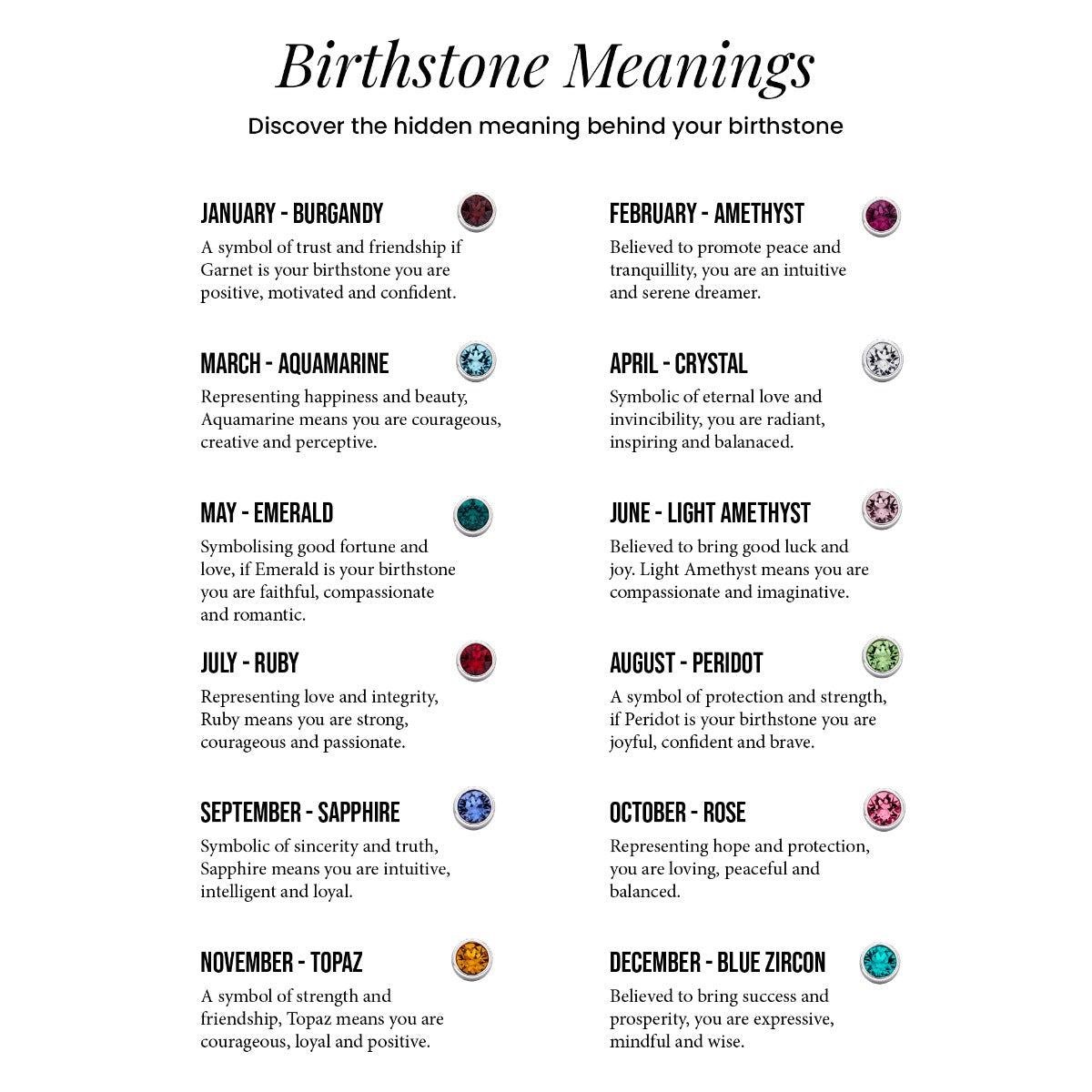 Beginnings Crystal Birthstone Bracelet