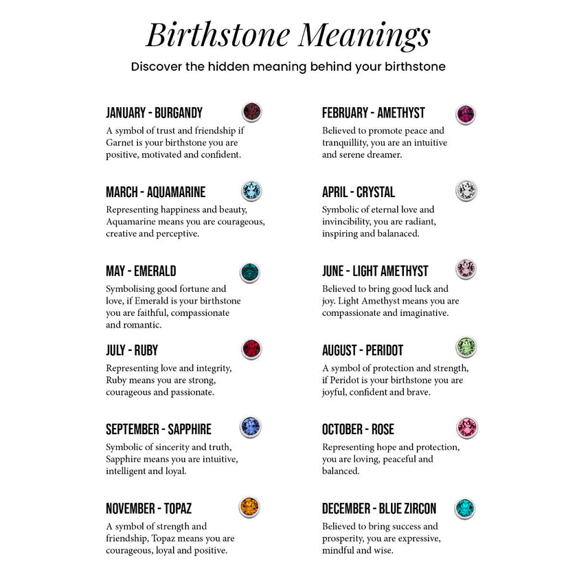 Beginnings Crystal Birthstone Hoop Earring Charms