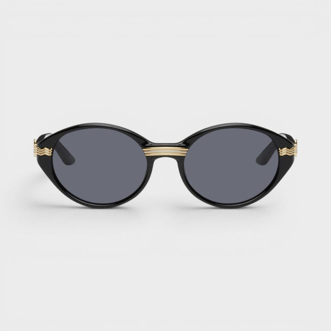 Acetate Cannes Sunglasses Black Gold