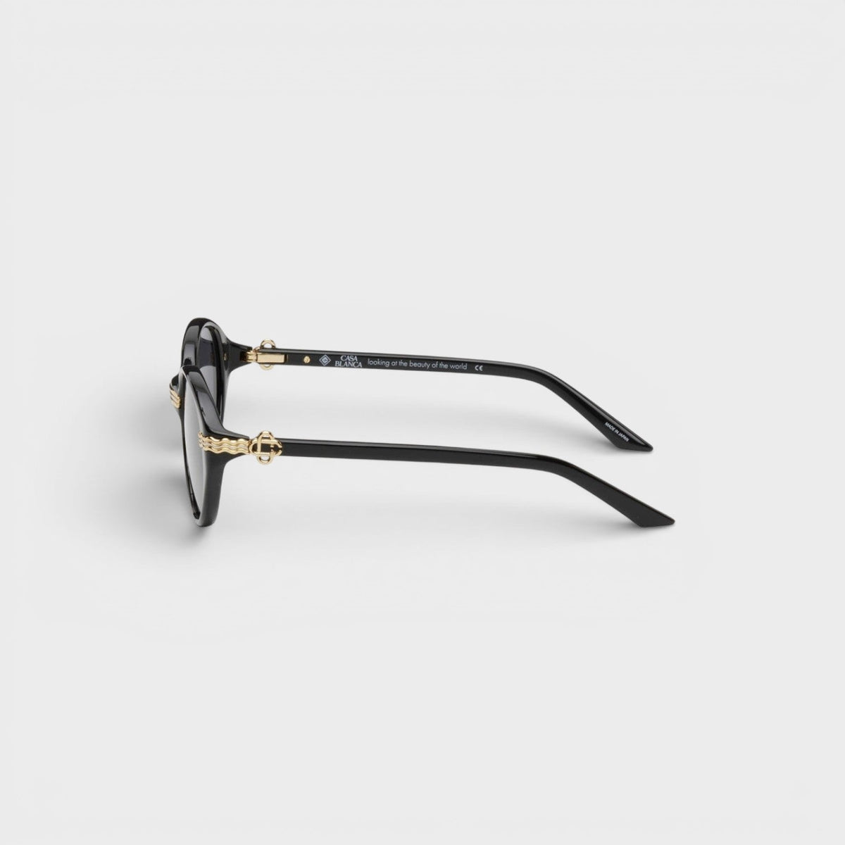 Acetate Cannes Sunglasses Black Gold