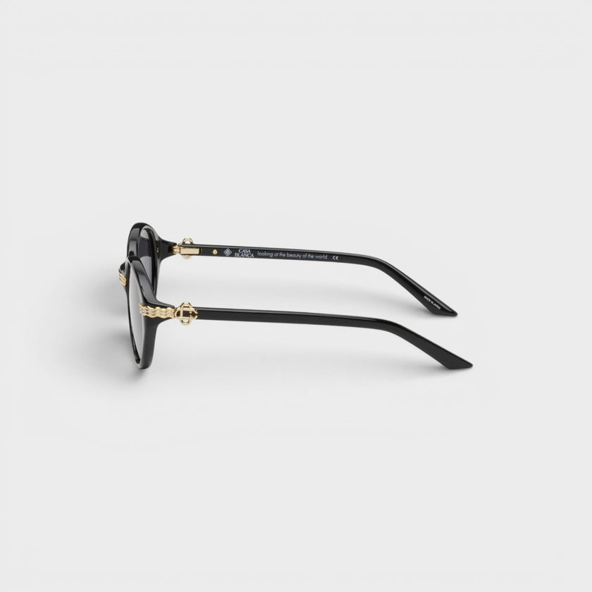 Acetate Cannes Sunglasses Black Gold