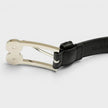 Logo Belt Calf Leather Black Silver