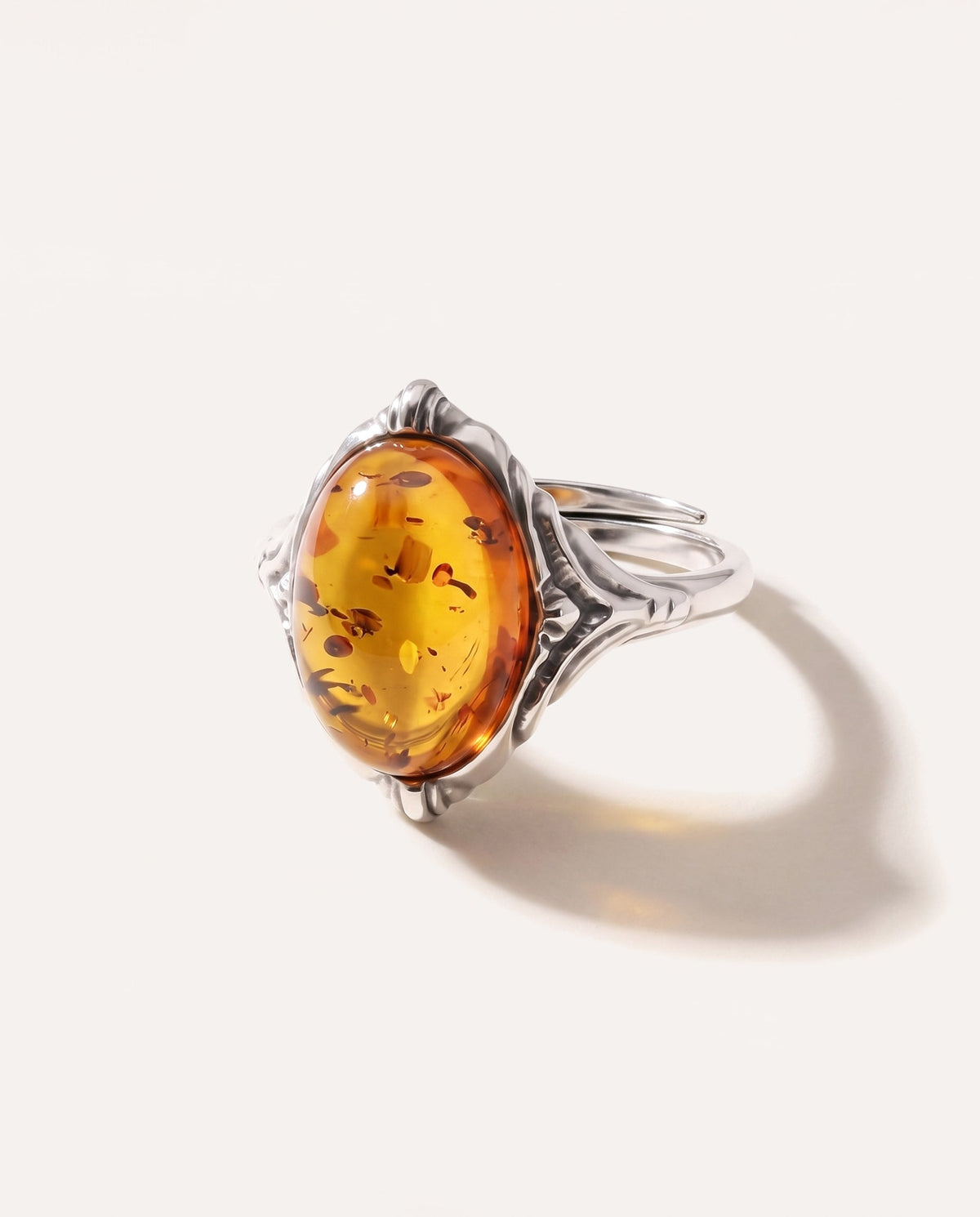 Boho Amber Ring