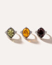 Boho Amber Ring