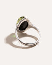 Boho Green Amber Ring