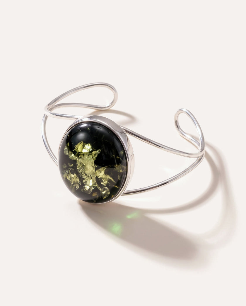 Bold Green Amber Arm Cuff