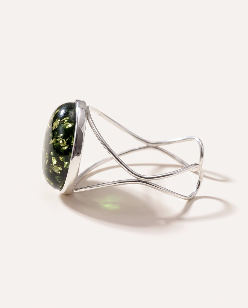 Bold Green Amber Arm Cuff