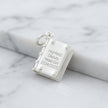 Hardback Book Personalised Silver Charm