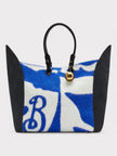 Burberry Large Shield Tote Bag Blue White
