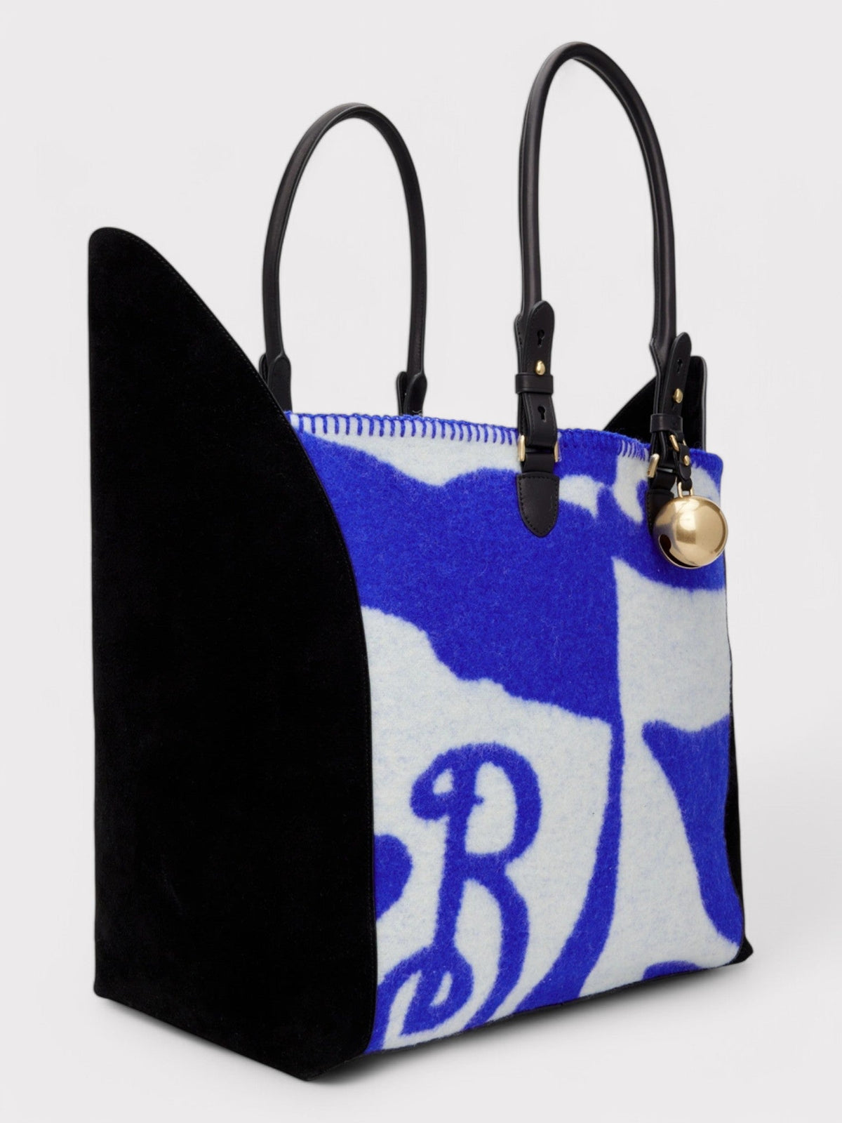 Burberry Large Shield Tote Bag Blue White