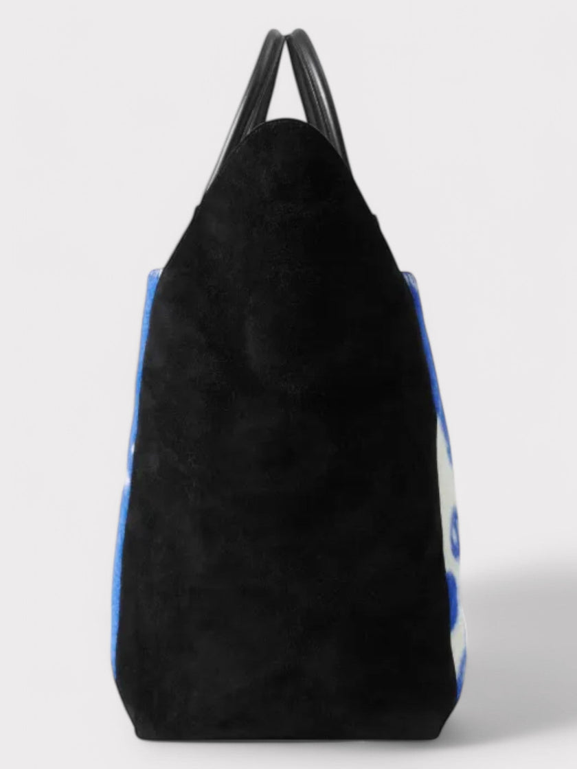 Burberry Large Shield Tote Bag Blue White