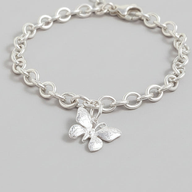Breloque Papillon Argent