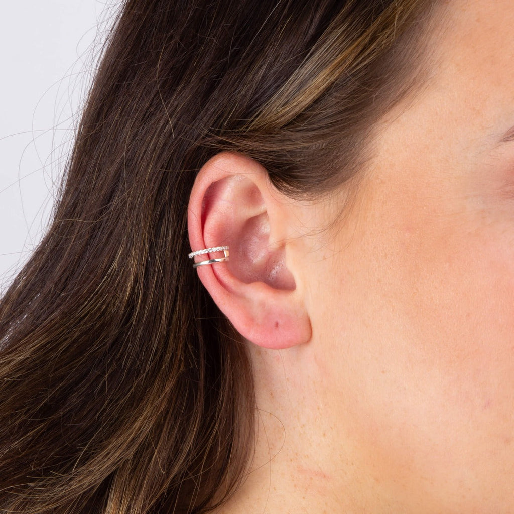 Beginnings CZ Double Row Ear Cuff