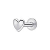 Beginnings Plain Heart Labret Stud Earring