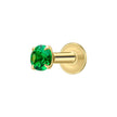 Beginnings Green Crystal Labret Stud Earring