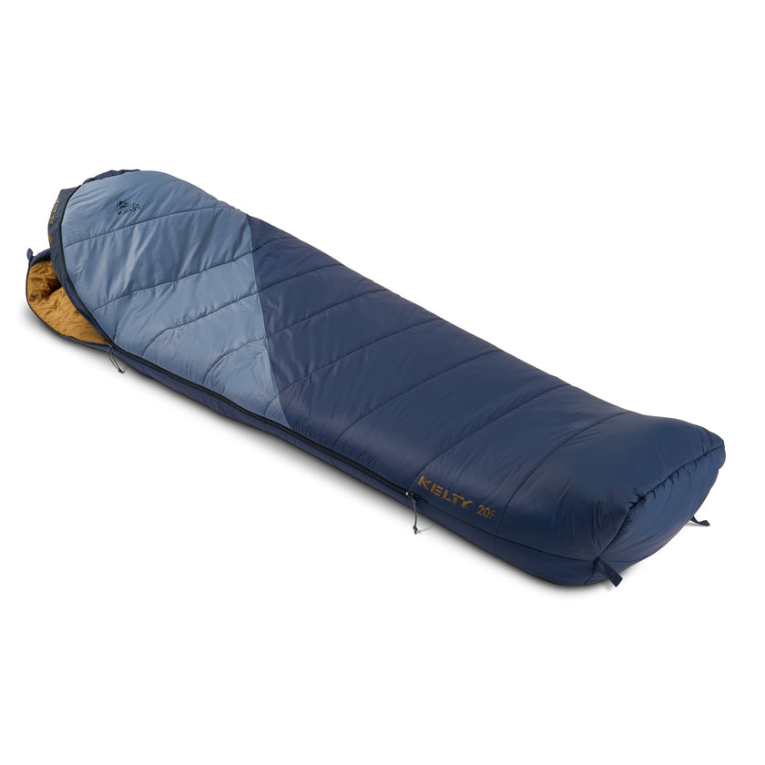 Kelty Cosmic Synthetic 20°F (-7°C) Sleeping Bag - Regular - Pageant Blue/Bering Sea/Dull Gold