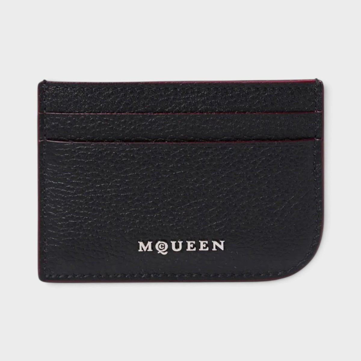 Leather Logo Card Holder Black