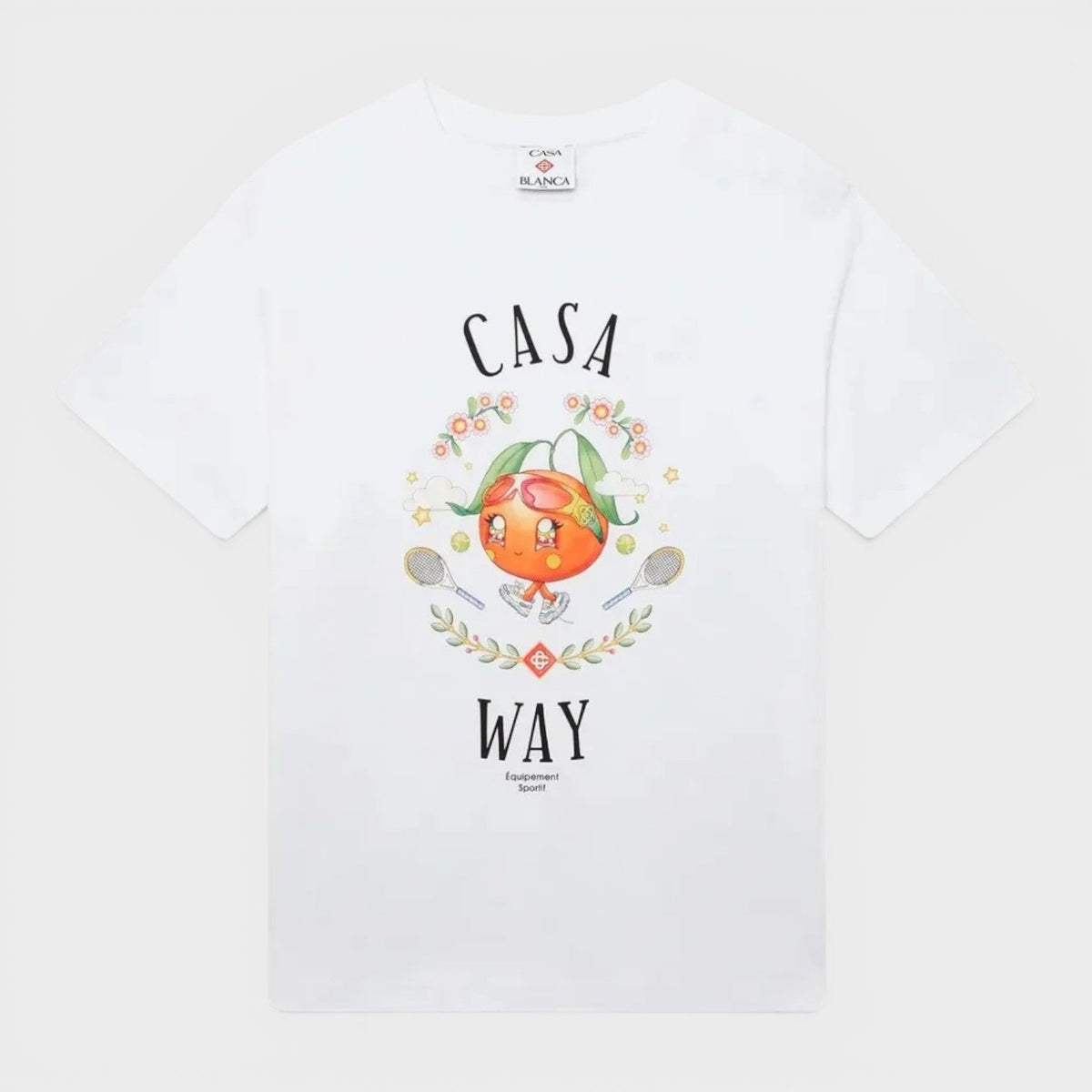 Casa Way Orange Mascot Printed T-Shirt White