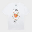 Casa Way Orange Mascot Printed T-Shirt White
