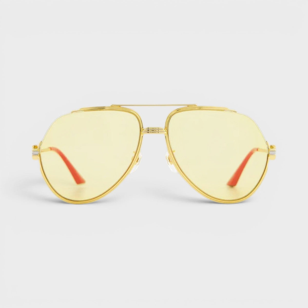 Stainless Steel Aviator Gold Silver Red Canary