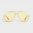 Stainless Steel Aviator Gold Silver Red Canary