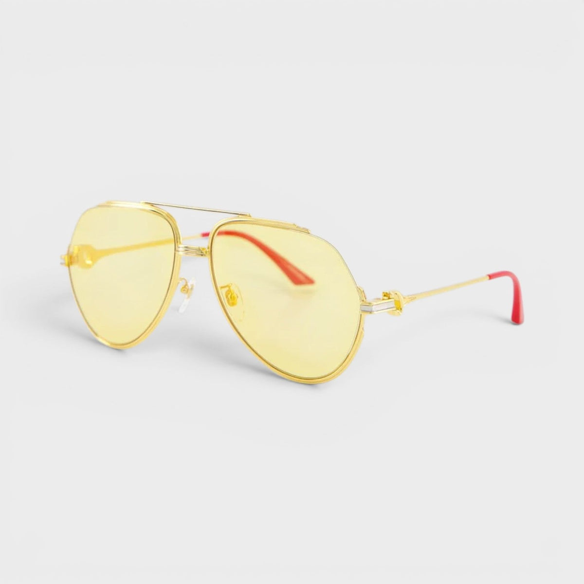 Stainless Steel Aviator Gold Silver Red Canary