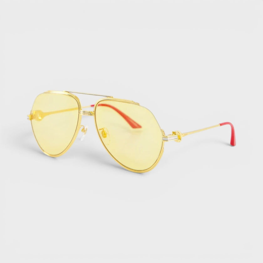 Stainless Steel Aviator Gold Silver Red Canary