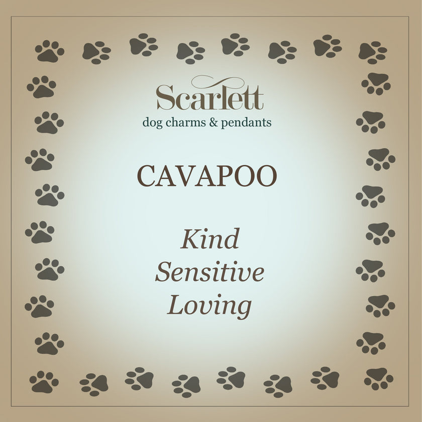Cavapoo Silver Dog Charm Bracelet