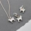 Cavapoo Silver Dog Charm