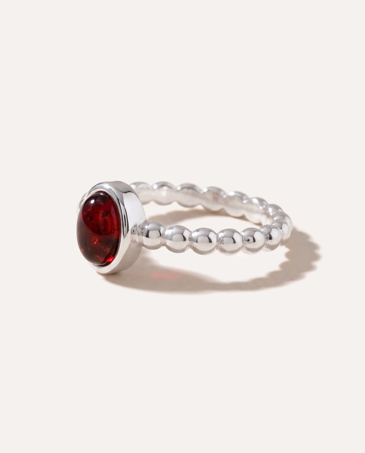 Anello a bolle impilabile in ambra ciliegia