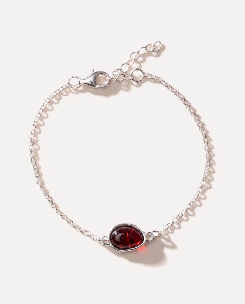Bracciale a catena ELEMENT in ambra ciliegia