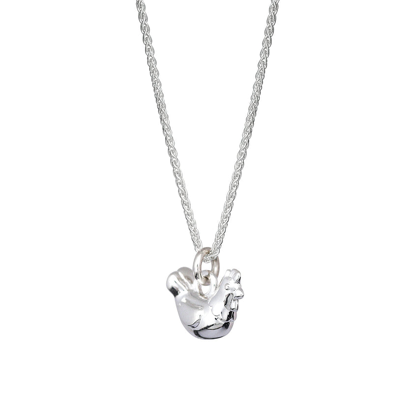 Chicken Silver Charm