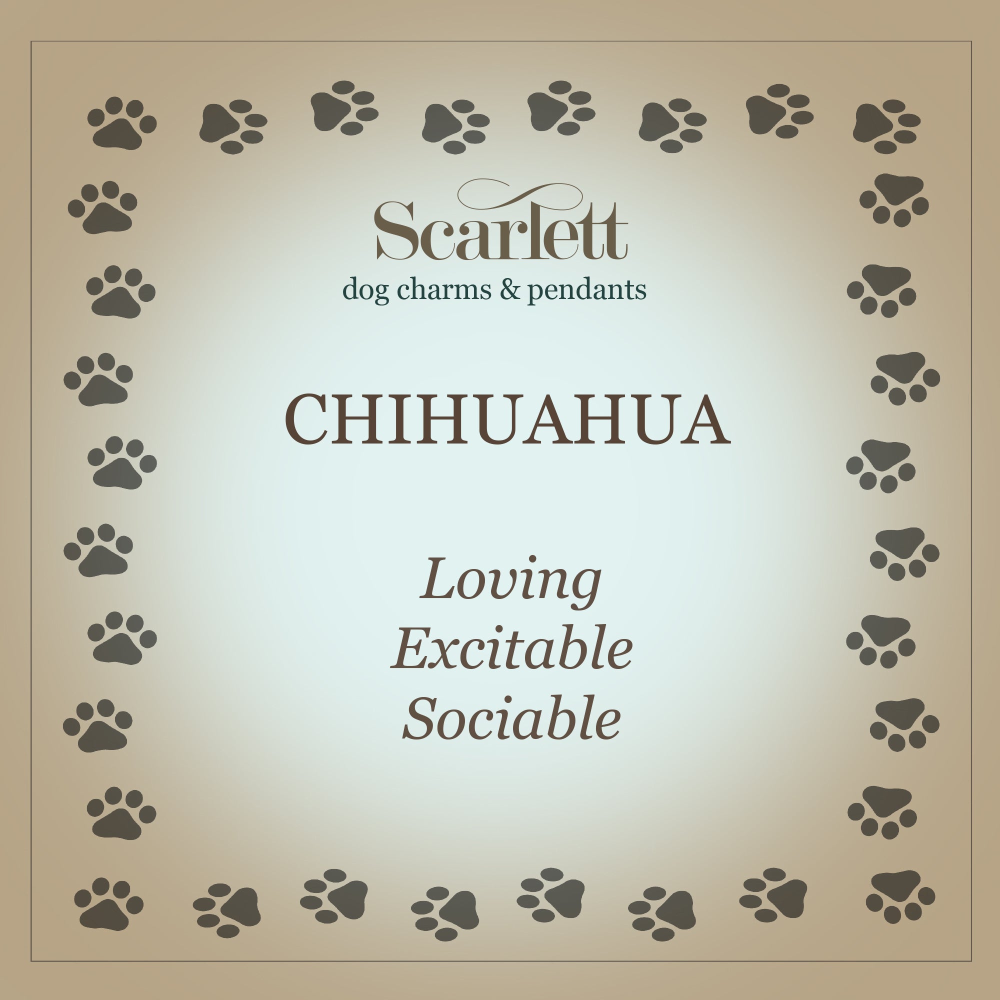 Chihuahua Silver Dog Charm Bracelet