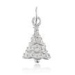 Christmas Tree Personalised Silver Charm