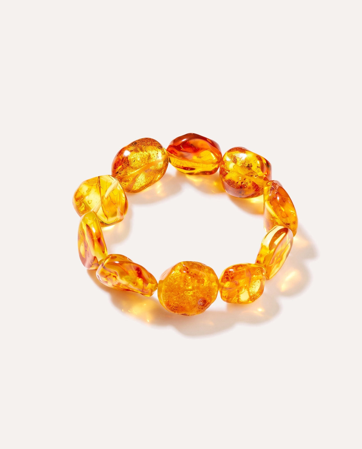 Chunky Cognac Amber Bracelet