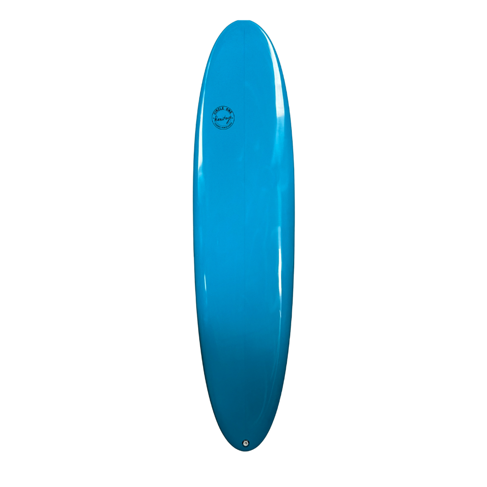7' 6 Heritage Retro Mini Mal Surfboard in Glanz-Tönung
