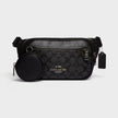 Elias Belt Bag Signature Canvas Charcoal Grey